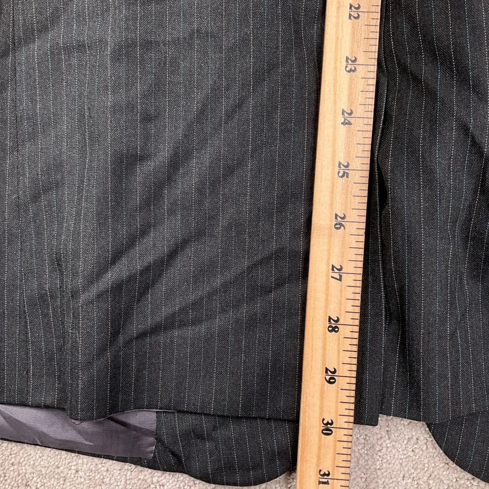 Brooks Brothers Saxxon 1818‎ Regent Suit Mens 42R 37W 29L Gray Blue Pinstripe